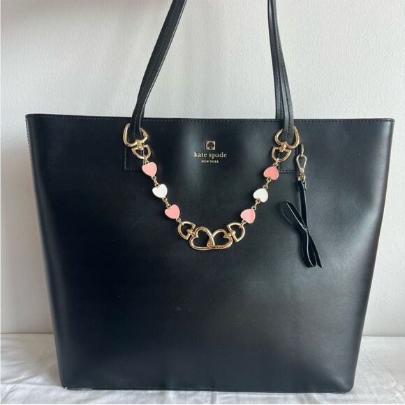 KATE SPADE Black Laptop Work Tote Perfect Cavern Poppy Staci Bag Dana Kip Harlow - Picture 1 of 12